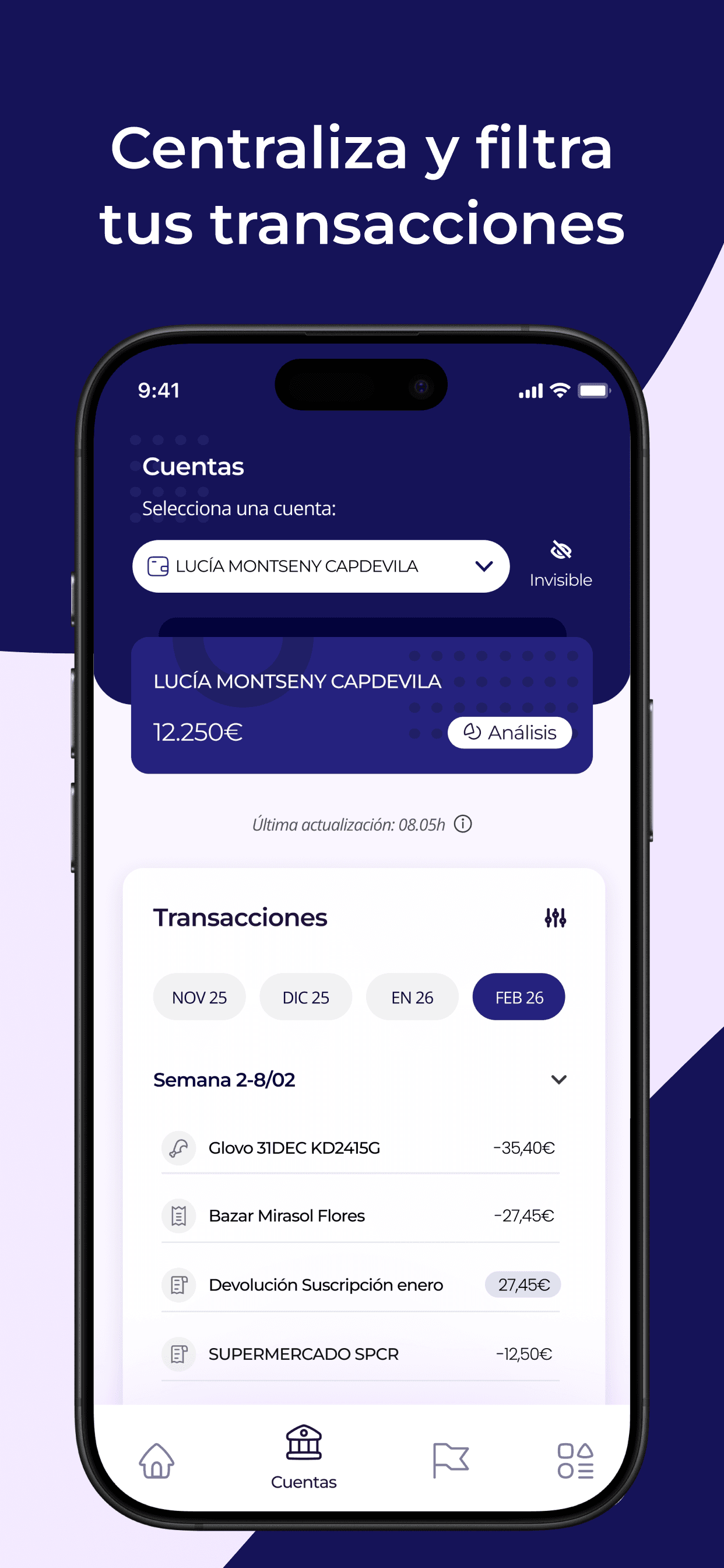 Visualiza tus finanzas